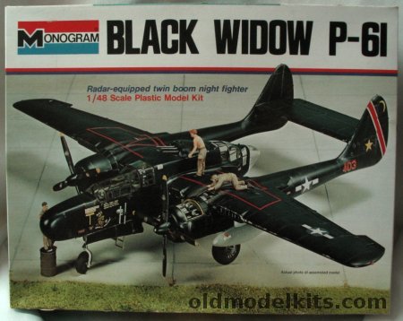 Monogram 1/48 Northrop P-61A / P-61B Black Widow - 'Snuffy Smith' or 'Husslin' Hussy', 7546 plastic model kit